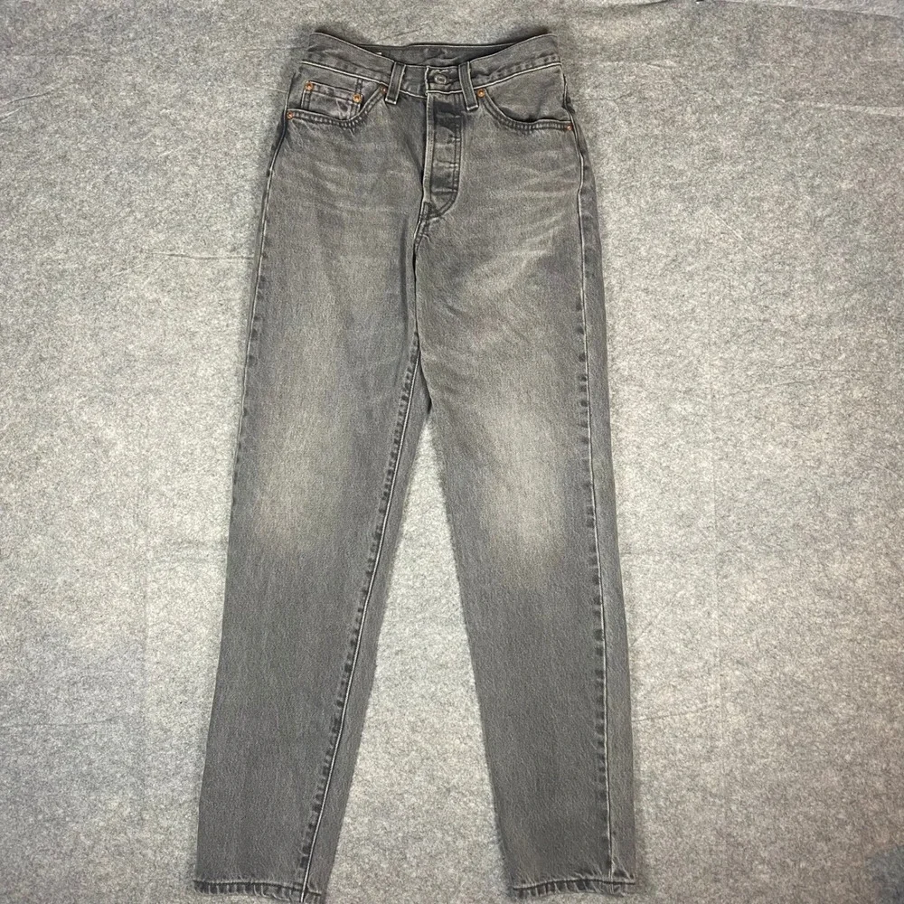 Levi Strauss & Co 501‎ 81 Premium Grey Wash Straight Leg Button Fly Jeans 24x31